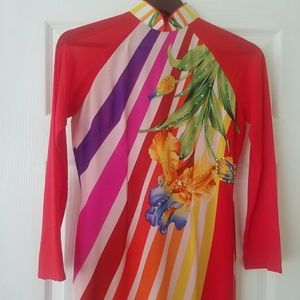 VINTAGE 70s rainbow festival dress